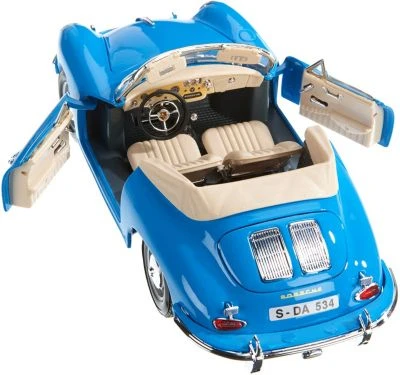 Bburago Modellauto Porsche 356B Cabrio 1961 (blau, Maßstab 1:18) 4 Bburago Modellauto Porsche 356B Cabrio 1961 (blau, Maßstab 1:18) - Image 4