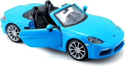 Bburago Modellauto Porsche 718 Boxster (blau, Maßstab 1:24) 2 Bburago Modellauto Porsche 718 Boxster (blau, Maßstab 1:24) - Image 2