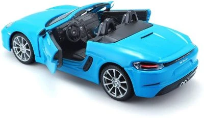 Bburago Modellauto Porsche 718 Boxster (blau, Maßstab 1:24) 3 Bburago Modellauto Porsche 718 Boxster (blau, Maßstab 1:24) - Image 3