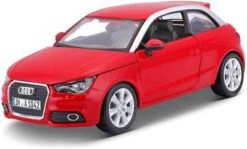 Bburago Modellauto Audi A1 (rot, Maßstab 1:24)