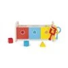Janod - Essentiel - Der Schlüsselkasten - 2-in-1 Lernspiel Aus Holz Babys Und Kleinkinder - Erlernen Von Formen Und Farben Und Feinmotorik - Farbe Auf Wasserbasis - Ab 18 Monaten, J05065