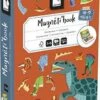 Janod J02590 Magneti'Book Dinosaurier-50-teiliges Magnetisches Lernspiel-Entwicklung Von Feinmotorik Und Fantasie--Zertifiziert-Ab 3 Jahren