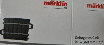 Märklin H0 24107 Ggebogenes C-Gleis Radius 360 Mm 7,5 Grad 1 Märklin H0 24107 Ggebogenes C-Gleis Radius 360 Mm 7,5 Grad