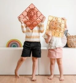 Connetix Tiles Base Plate Lemon & Peach Magnetbausteine -Spielzeug Geschaft 29336825 03