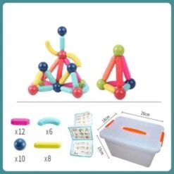 Brighten Bauklötze Für Kinder Magnetische Kinderbausteine Zum Zusammenbauen Von Spielzeug