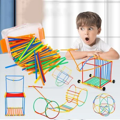 Debuy Spleißspielzeug Für Kinder DIY Strohbausteine 3 Debuy Spleißspielzeug Für Kinder DIY Strohbausteine - Image 3