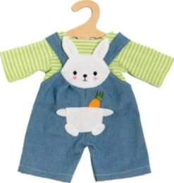 Heless Puppen-Latzhose Mit Ringelshirt "Bunny Lou", Gr. 28-35 Cm