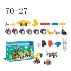 Syntek Technisches Fahrzeugmodell Für Kinder Pädagogisches Magnetisches Spleißspielzeug