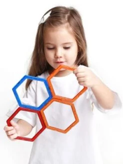 MAGNIKON Magnetische Bausteine Sechsecke, 4 Stk. Ersatzteile, Kleines Set -Spielzeug Geschaft 29814204 03