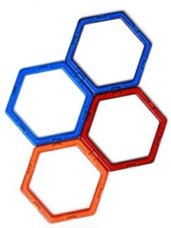 MAGNIKON Magnetische Bausteine Sechsecke, 4 Stk. Ersatzteile, Kleines Set -Spielzeug Geschaft 29814204 04