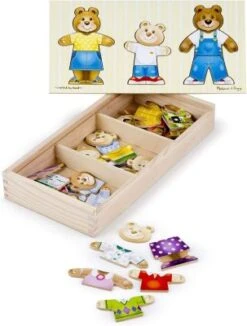 Melissa & Doug Puzzle Zur Verkleidung Einer Bärenfamilie | Puzzles | Holzspielzeug | 3+ | Geschenk Für Jungen Oder Mädchen