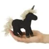Folkmanis Fingerpuppe Mini Einhorn / Mini Black Unicorn
