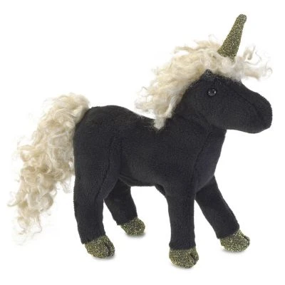 Folkmanis Fingerpuppe Mini Einhorn / Mini Black Unicorn 2 Folkmanis Fingerpuppe Mini Einhorn / Mini Black Unicorn - Image 2