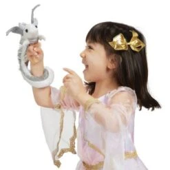 Folkmanis Handpuppe Drachenarmband Weiß / Pearl Dragon Wristlet -Spielzeug Geschaft 29881306 04