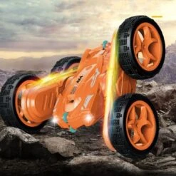 Debuy 2.4 GHz Ferngesteuertes Spielzeugauto Für Kinder 4WD Doppelseitiges Stuntauto Mit Coolem Licht Und Musik -Spielzeug Geschaft 29952510 03