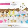 United Labels 12 Stück Pummel Und Friends Schlüsselanhänger Display - 7 Cm Plüschtier Pummeleinhorn, Pummelfee, Zebrasus Und Buddy Mit Rocky Plüschanhänger
