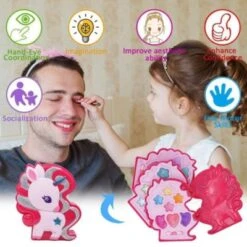 Enbaoxin DIY-Make-up Für Kinder Einhorn Dressing Box Kinder Meerjungfrau Prinzessin Make-up-Geschenk-Set -Spielzeug Geschaft 30180809 03