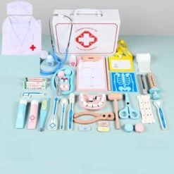 Epik Kinder Arzt Spielzeug Aus Holz Simuliertes Kleines Arzt Spielzeugset Aus Holz FĂĽr Kinder
