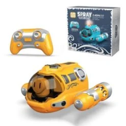 Debuy Spielzeugboot Mit Doppelhelix Und Fernbedienung 2.4G Ferngesteuertes Spray-Motorboot
