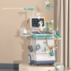 Enbaoxin Kinder Spielzeug EKG Arztwagen Doktor Set Trolley Medizinbox Krankenschwester -Spielzeug Geschaft 30348084 03