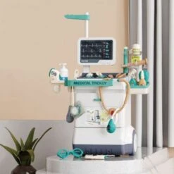Enbaoxin Kinder Spielzeug EKG Arztwagen Doktor Set Trolley Medizinbox Krankenschwester -Spielzeug Geschaft 30348084 05