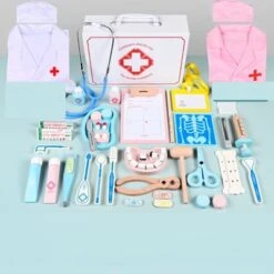 Brighten Simuliertes Kleines Arzt Spielzeugset Aus Holz Für Kinder Holzspielhaus Für Kinder