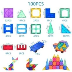 Enbaoxin Magnetische Bricks Bausteine Set Konstruktor Spiele Magnet Designer