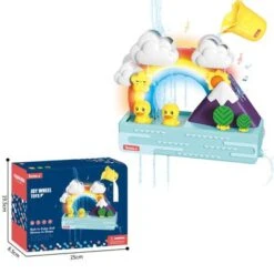 Syntek Wasserbahnspielzeug Für Kinder Rutschiges, Selbst Zusammengebautes Kinderspielzeug-Set