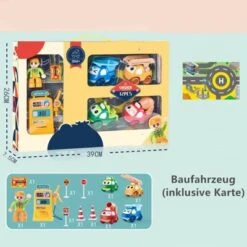 Decome Spielzeugset Für Technische Fahrzeuge Für Kinder Trägheitsauto-Spielzeugset Für Kinder