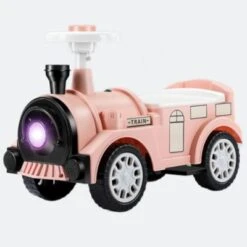 Decome Geeignet Für Kinder Von 1-6 Jahren Vierrädriges Gleichgewichtsfahrrad In Zugoptik Mit Licht Und Musik Für Scooter