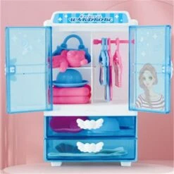 Decome Aufbewahrung Mini Kleiderschrank Kinderspielzeug Kinderpuppe Verkleiden Sich Spielhaus Mädchen Interaktives Spielzeug -Spielzeug Geschaft 30521002 04