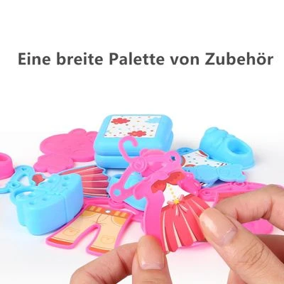 Syntek Kinderpuppe Verkleiden Sich Spielhaus Mädchen Interaktives Spielzeug Aufbewahrung Mini Kleiderschrank Kinderspielzeug 4 Syntek Kinderpuppe Verkleiden Sich Spielhaus Mädchen Interaktives Spielzeug Aufbewahrung Mini Kleiderschrank Kinderspielzeug - Image 4