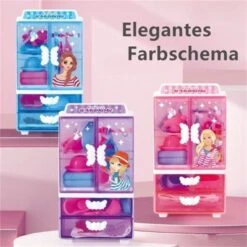 Enbaoxin Mini Kleiderschrank Aufbewahrungsschrank Kinderspielzeug Mini Garderobe Kindergarderobe -Spielzeug Geschaft 30552227 03