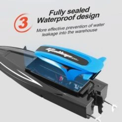 SHAOKE 2.4G Wasserdichtes Ferngesteuertes Speedboat Mit Lichtern Ferngesteuertes Spielzeug Für Kinder Ferngesteuerte Boote -Spielzeug Geschaft 30596389 04