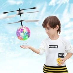 SHAOKE RC Fliegender Ball Mit LED Licht, Helikopter Mit Handsensor Infrarot Mini Hubschrauber Kinder Fliegendes Spielzeug Für Indoor Und Outdoor Spiele Ferngesteuerte Hubschrauber -Spielzeug Geschaft 30596438 06