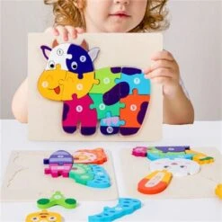 Syntek Dreidimensionales Puzzle Aus Holz Für Kinder Digitales Kognitives Puzzle-Spielzeug Für Kinder Zur Frühen Bildung -Spielzeug Geschaft 30598527 05