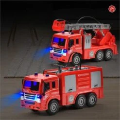 Syntek Übergroßes Elektro-Feuerwehrauto-Modell-Spielzeugset Simulation Ferngesteuertes Auto Kinderspielzeugset -Spielzeug Geschaft 30628448 05