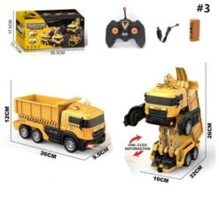 Brightake Großer Elektrischer Transformator Jungen Spielset Verformung Ferngesteuertes Auto Kinderspielzeugauto-Set