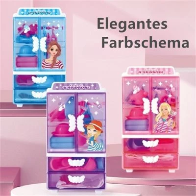 SHAOKE Mini Garderobe Aufbewahrung Für Kinderspielzeug Puppe Für Kinder Verkleiden Sich Spielhaus Interaktives Spielzeug Für Mädchen Ankleidepuppenzubehör 3 SHAOKE Mini Garderobe Aufbewahrung Für Kinderspielzeug Puppe Für Kinder Verkleiden Sich Spielhaus Interaktives Spielzeug Für Mädchen Ankleidepuppenzubehör - Image 3