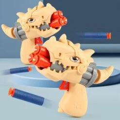 Enbaoxin Dinosaurier Kleine Pistole Schwamm Weiches Hüpfspielzeug Drei-Loch Soft Bullet Gun Kinderspielzeug -Spielzeug Geschaft 30789751 03