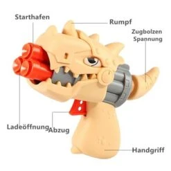 Enbaoxin Dinosaurier Kleine Pistole Schwamm Weiches Hüpfspielzeug Drei-Loch Soft Bullet Gun Kinderspielzeug -Spielzeug Geschaft 30789751 04