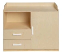 Van Dijk Toys Poppencommode - Naturel Met Wit