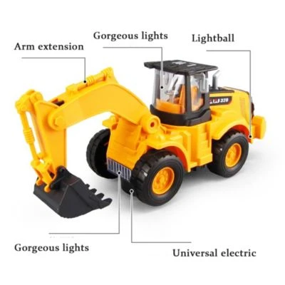 Vicabo Bagger Spielzeug Fahrzeug Baustellenfahrzeuge Mit Licht Und Musik Spielzeugautos Für Kinder 6 Vicabo Bagger Spielzeug Fahrzeug Baustellenfahrzeuge Mit Licht Und Musik Spielzeugautos Für Kinder - Image 6
