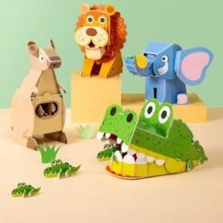 Enbaoxin Handgefertigt Tiere Puzzle Modell Spielzeug 3D Puzzle Tiere Kinder Handgefertigt -Spielzeug Geschaft 30987564 03