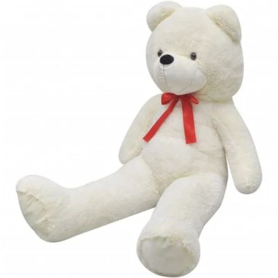 VidaXL Weicher XXL-Plüsch-Teddybär Weiß 135 Cm Teddybär 2 VidaXL Weicher XXL-Plüsch-Teddybär Weiß 135 Cm Teddybär - Image 2