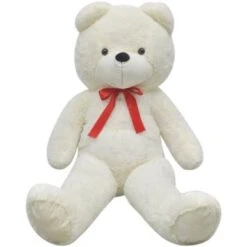 VidaXL Weicher XXL-Plüsch-Teddybär Weiß 135 Cm Teddybär 7 VidaXL Weicher XXL-Plüsch-Teddybär Weiß 135 Cm Teddybär -Spielzeug Geschaft 31021302 04