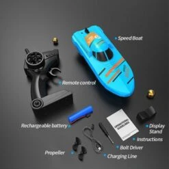 Epik Motorboot Schnellboot Mit Lichtern Racing 2.4GHz Fernsteuerung Von Speedbooten -Spielzeug Geschaft 31065094 05