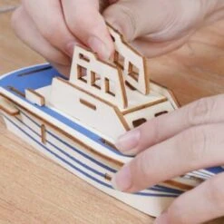 Enbaoxin Weihnachten Gebäude Puzzle-Modellspielzeug Weihnachten 3D-Baupuzzle Aus Holz Für Kinder -Spielzeug Geschaft 31117781 03