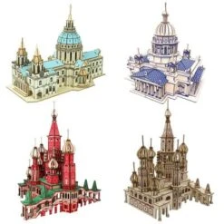 Enbaoxin Weihnachten Gebäude Puzzle-Modellspielzeug Weihnachten 3D-Baupuzzle Aus Holz Für Kinder -Spielzeug Geschaft 31117781 04