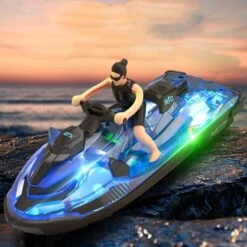 Syntek 2,4G Ferngesteuertes Motorbootspielzeug Elektrisches Wasser-Hochgeschwindigkeits-Schnellbootspielzeug -Spielzeug Geschaft 31118142 03